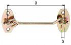 Alberts Sturmhaken,a.Platte,galv.gelb verzinkt,z.Einschrauben,Haken Ø5,2 mm,Karte à 1 St