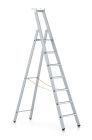 ZARGES Leichtmetall-Stehleiter, geb, SaferStep, eloxiert, 10Sprossen, Länge 3,44m Z600