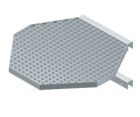 ZARGES Umstiegsplattform 8-eckig STL, Stahl verzinkt, 700 x 700 mm
