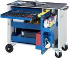 RAU Werkzeugwagen adlatus B1025 x T520 mm, Gestell RAL7035, Ausstatung RAL5010