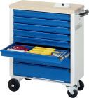 RAU Werkzeugwagen adlatus B700 x T350 mm, Gestell RAL7035, Ausstatung RAL5010