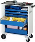 RAU Werkzeugwagen adlatus B725 x T400 mm, Gestell RAL7035, Ausstatung RAL5010