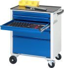 RAU Werkzeugwagen adlatus B700 x T500 mm, Gestell RAL7035, Ausstatung RAL5010