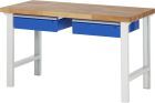 RAU Werkbank Modell 7002 B1500 x T700 x H840 mm, Gestell RAL7035, Ausstatung RAL5010