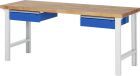 RAU Werkbank Modell 7002 B2000 x T700 x H840 mm, Gestell RAL7035, Ausstatung RAL5010