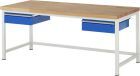 RAU Werkbank Modell 8002 B2000 x T900 x H840 mm,Gestell RAL7035, Ausstatung RAL5010