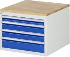 RAU Schubladenschrank Serie 7000 inclusive Buche Arbeitsplatte