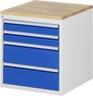 RAU Schubladenschrank Serie 7000 4 Schubladen Größe L Breite 580 mm