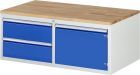 RAU Schubladenschrank Serie 7000 inclusive Buche Arbeitsplatte