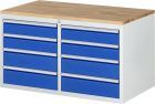 RAU Schubladenschrank Serie 7000 inclusive Buche Arbeitsplatte
