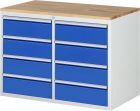 RAU Schubladenschrank Serie 7000 inclusive Buche Arbeitsplatte