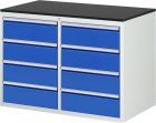 RAU Schubladenschrank Serie 7000 inclusive Arbeitsplatte Melaminharz