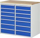RAU Schubladenschrank Serie 7000 inclusive Arbeitsplatte Buche