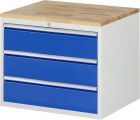 RAU Schubladenschrank Serie 7000 inklusive Buche Arbeitsplatte