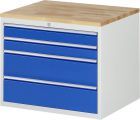 RAU Schubladenschrank Serie 7000 inklusive Buche Arbeitsplatte