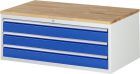 RAU Schubladenschrank Serie 7000 inklusive Buche Arbeitsplatte