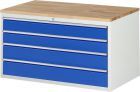 RAU Schubladenschrank Serie 7000 inklusive Buche Arbeitsplatte