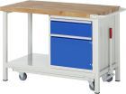 RAU Werkbank mit absenkbarem Fahrgestell Modell 8152 B1250 x T700x H880 mm