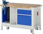RAU Werkbank mit absenkbarem Fahrgestell Modell 8181 B1250 x T700 x H880 mm