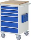 RAU Montagewagen L5.9 B580 x T650 x H975 mm, Gestell RAL7035, Ausstatung RAL5010