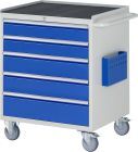 RAU Montagewagen XL5.11 B770 x T650 x H975 mm, Gestell RAL7035, Ausstatung RAL5010