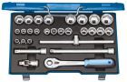 GEDORE Steckschlüssel-Satz 1/2" 28-tlg 6-kant 10-36 mm