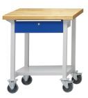 Anke Arbeitstisch fahrbar Modell 23 800x700x900 Buche Massiv Platte 400.651