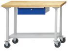 Anke Arbeitstisch fahrbar Modell 43 1270x700x840 verzinkte Stahlblechplatte 400.760
