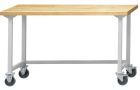 Anke Arbeitstisch fahrbar Modell 60 1500x700x890 Buche Massiv Platte 400.801