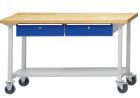 Anke Arbeitstisch fahrbar Modell 65 1500x700x840 Kunststoffschichtplatte 400.884