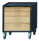 Anke Rollcontainer Modell 55V Serie VH 660 Wanne mit Antirutschmatte 450.610