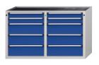 Anke Beistellschrank 1280x650x850mm (BxTxH) RAL 7035/5010 BMP 50 mm