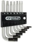 KS Tools Torx Winkelstiftschlüssel Satz mit Bohrung kurz TB10 bis TB40 7 Teile