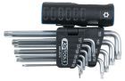 KS Tools 3 in 1 Torx Winkelstiftschlüssel Satz mit Bohrung10 teilig lang