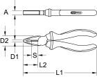 KS TOOLS ERGOTORQUE VDE Kombizange 170mm