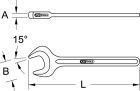 KS Tools BRONZEplus Einmaulschlüssel 2.1/2 Zoll