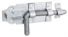 Alberts Bolzenriegel, mit befestigter Schlaufe, feuervz Platte LxB160x70 mm Ges.-L210mm