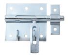 Alberts Bolzen Schlossriegel mit Schlaufe blau verzinkt Platte 70x67mm Länge 100mm