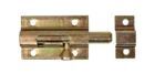 Alberts Bolzen Schlossriegel mit Schlaufe gelb verzinkt Platte 50x33mm Länge 70mm