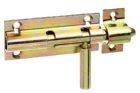 Alberts Bolzenriegel mit loser Schlaufe gelb verzinkt Platte 80x36mm Länge 110mm