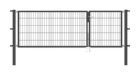 Alberts Doppeltor Flexo anthrazit RAL 7016 1000+2000x1000 Pfosten 80x80x1700mm