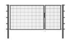 Alberts Doppeltor Flexo anthrazit RAL 7016 1000+2000x1400 Pfosten 80x80x2100mm