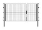 Alberts Doppeltor Flexo anthrazit RAL 7016 1000+2000x1600 Pfosten 80x80x2300mm