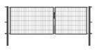 Alberts Doppeltor Flexo anthrazit RAL 7016 3500x1200 Pfosten 80x80x1900mm