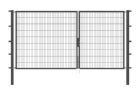 Alberts Doppeltor Flexo anthrazit RAL 7016 3500x1800 Pfosten 80x80x2500mm