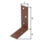 Alberts DURAVIS Balkenwinkel ungleichschenklig blau verzinkt rostbraun 75 x 100x 30 mm