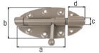 Alberts DURAVIS Bolzen Schlossriegel mit rund Griff in perlbeige 112 x 72 mm