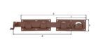 Alberts DURAVIS Doppeltorüberwurf verzinkt rostbraun 423 x 70 mm