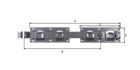 Alberts DURAVIS Doppeltorüberwurf verzinkt 423 x 70 mm