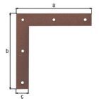 Alberts DURAVIS Eckwinkel sendzimirverzinkt rostbraun 120 x 120 x 20 mm